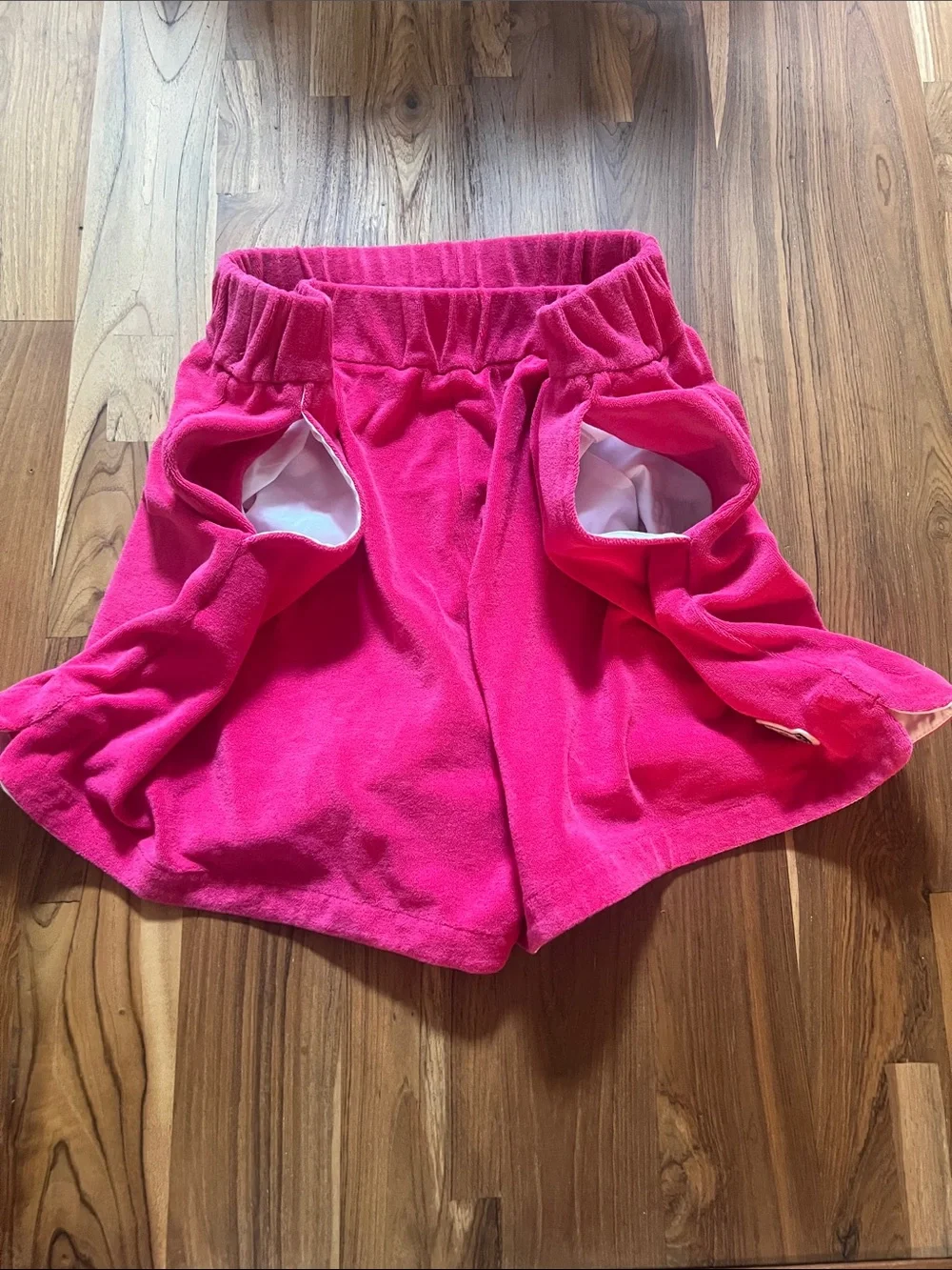Moncler Hot Pink Terry Athletic Shorts